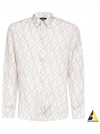 FF Linen Long Sleeve Shirt Rock - FENDI - BALAAN 2