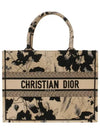 Fleurs Mystiques Embroiderey Medium Book Tote Bag Black Beige - DIOR - BALAAN 2