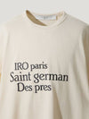 Ecru Saint GerMAN typo embroidery short sleeve t shirt - IRO - BALAAN 3