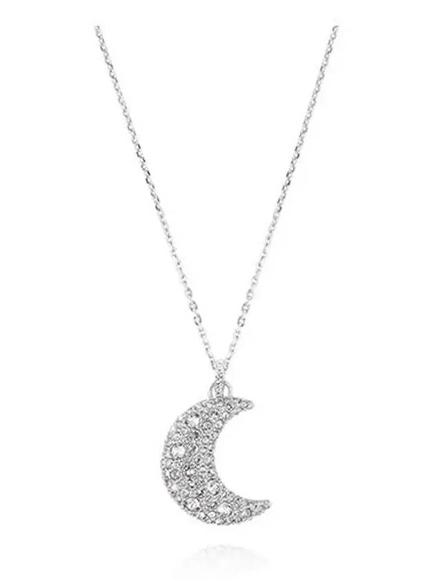 Sublima Moon Crystal Pendant Necklace Silver - SWAROVSKI - BALAAN 4