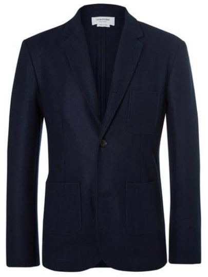 Men's Unstitched Boy Wool Blazer Jacket Navy - THOM BROWNE - BALAAN 2