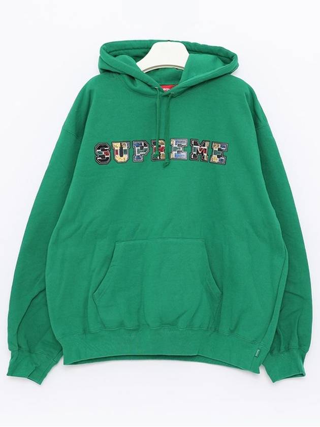 FW23SW58 GREEN patchwork hoodie - SUPREME - BALAAN 1