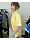 HALF COTTON OVERFIT SHIRTS YELLOW - ZIZEMUSEUM - BALAAN 1