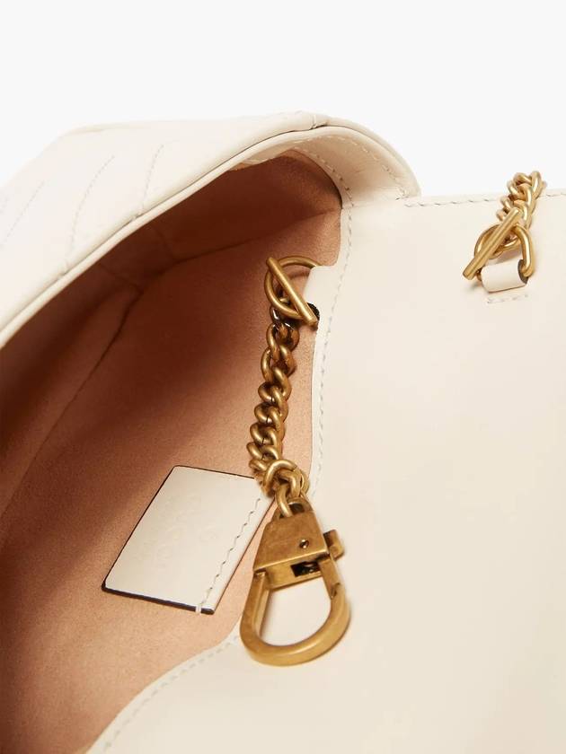 GG Marmont mini matelassé chain bag white - GUCCI - BALAAN 3