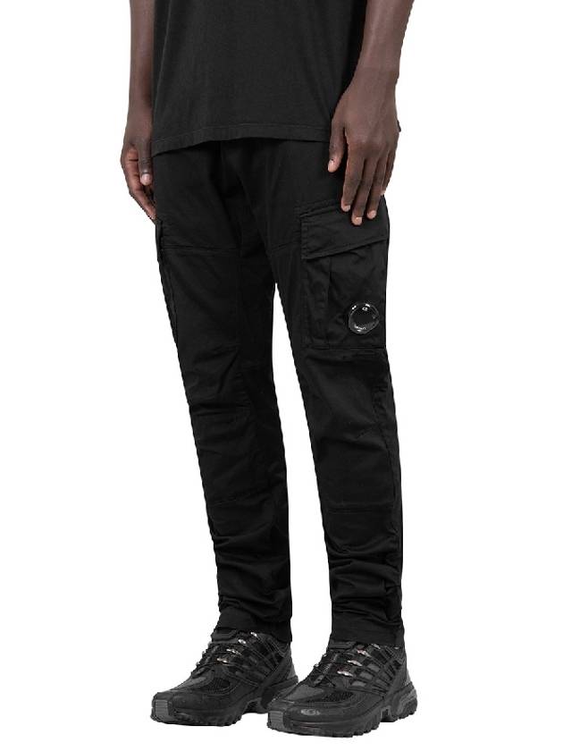 Stretch Sateen Loose Cargo Straight Pants Black - CP COMPANY - BALAAN 3