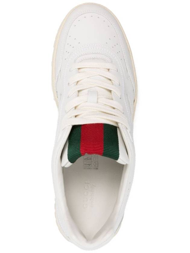 Re Web Leather Low Top Sneakers White - GUCCI - BALAAN 5