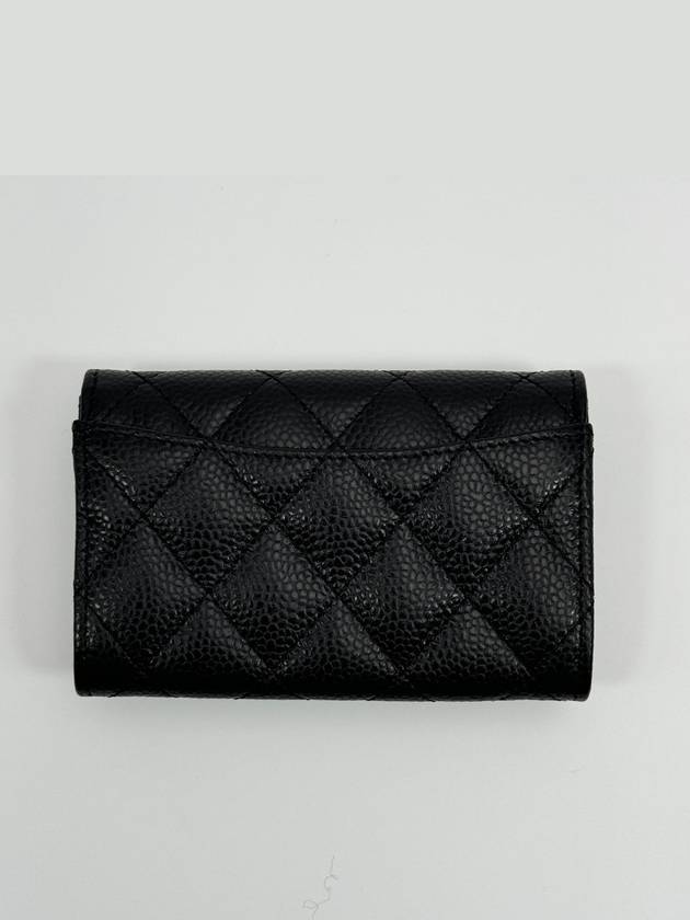 Classic Grained Calfskin Card Wallet Black - CHANEL - BALAAN 5