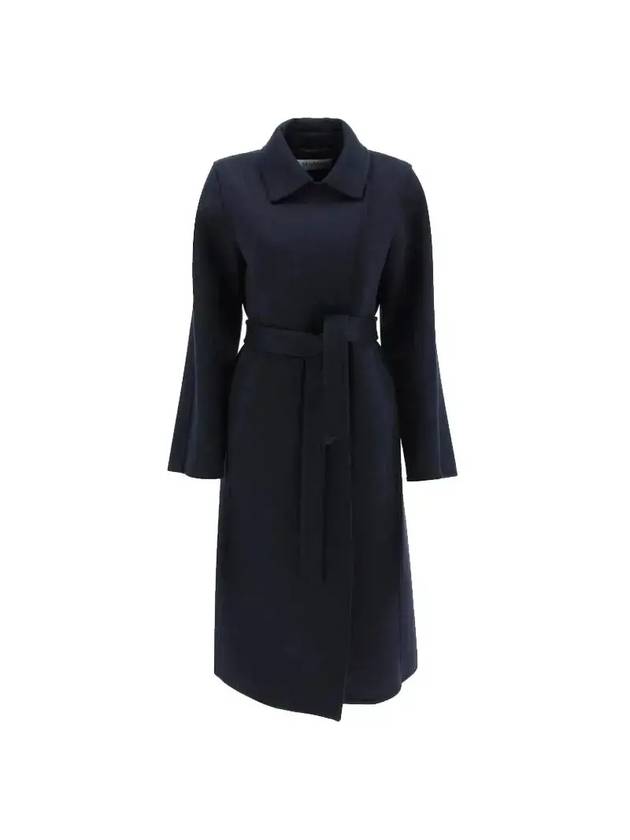 Manuela Virgin Wool Single Coat Navy - MAX MARA - BALAAN 1