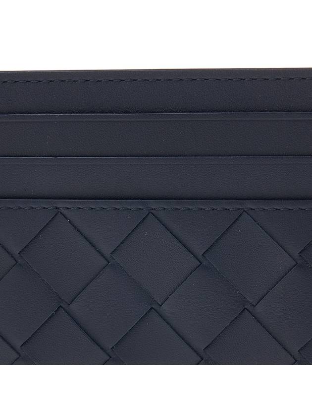 Intrecciato Leather Card Wallet Navy - BOTTEGA VENETA - BALAAN 7