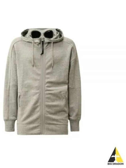 CP Company Diagonal Raised Fleece Hooded Zip Up 17CMSS028A 005086W 999 - CP COMPANY - BALAAN 1