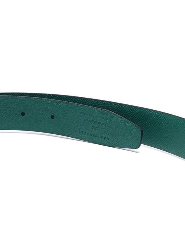 T Logo Reversible Leather Belt Black Green - TOM FORD - BALAAN 7