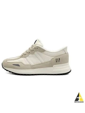 Lee Chan won wearing high grid Baroin sneakers beige - GAP - BALAAN 1