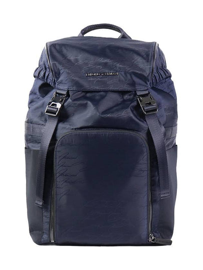 Logo Jacquard Nylon Backpack Navy - EMPORIO ARMANI - BALAAN 2