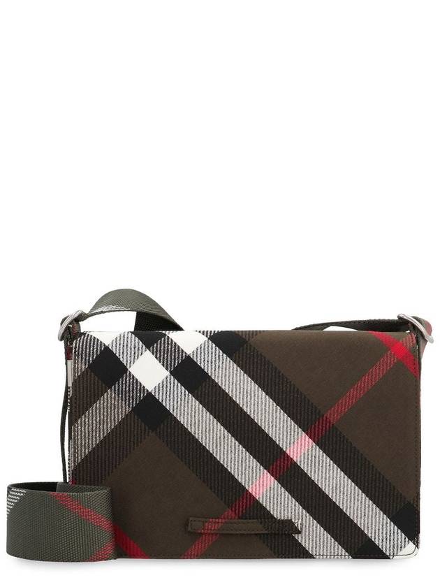 Checked Jacquard Messenger Bag Green - BURBERRY - BALAAN 2