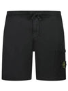 Fleece Bermuda Shorts Black - STONE ISLAND - BALAAN 2