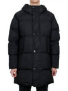 Men's Wappen Patch Crinkle Wraps Long Padding Black - STONE ISLAND - BALAAN 2