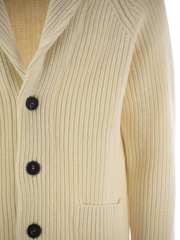 Ribbed wool cardigan - TAGLIATORE - BALAAN 4