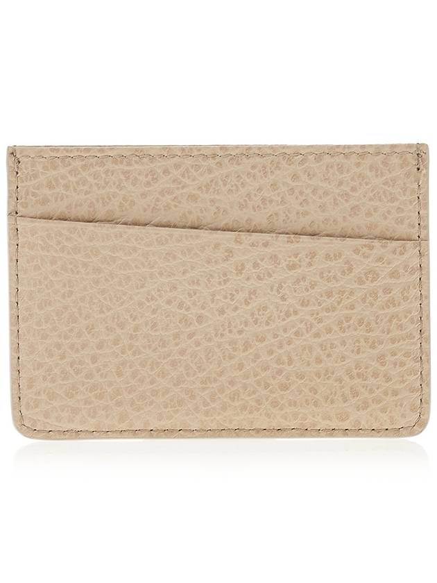 Grain Leather Stitch Card Wallet Beige - MAISON MARGIELA - BALAAN 4