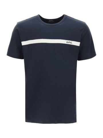 Yukata Short Sleeve T-Shirt Navy - A.P.C. - BALAAN.