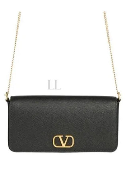 Gold V Logo Signature Shoulder Bag Bag Black - VALENTINO - BALAAN 2