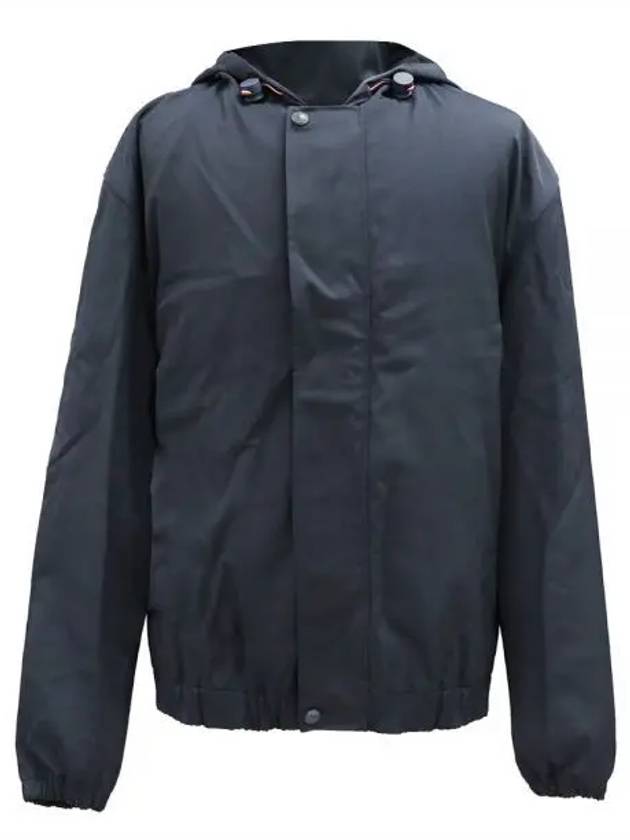 Men's Zip Hooded Jacket Black - THOM BROWNE - BALAAN 2