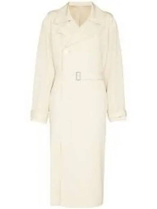 Double Breasted Soft Trench Coat Almond Milk - LEMAIRE - BALAAN 2