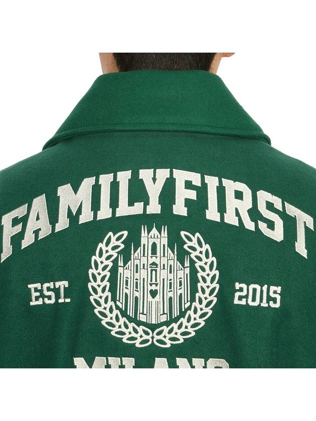 Varsity College Jacket Green - FAMILY FIRST - BALAAN 10