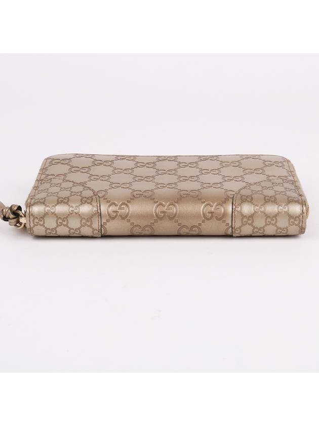 GG pattern crystal beige zipper long wallet 323397 - GUCCI - BALAAN 7