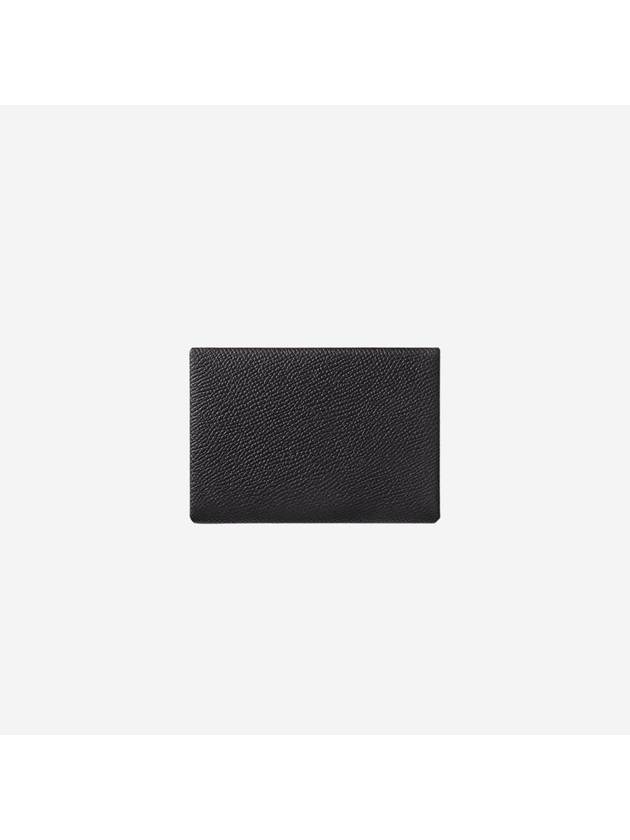 Calvi Duo Card Holder Absong Palladium Hardware Graphite - HERMES - BALAAN 1