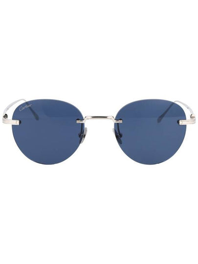 sunglasses CT0331S 001 001 SILVER SILVER BLUE - CARTIER - BALAAN 2