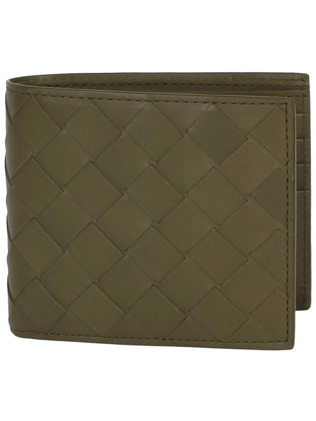 Intrecciato Leather Half Wallet Mud - BOTTEGA VENETA - BALAAN 2