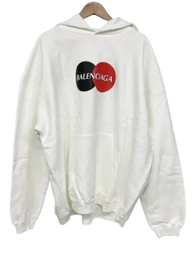 Logo Print Over Fit Hoodie White - BALENCIAGA - BALAAN 2