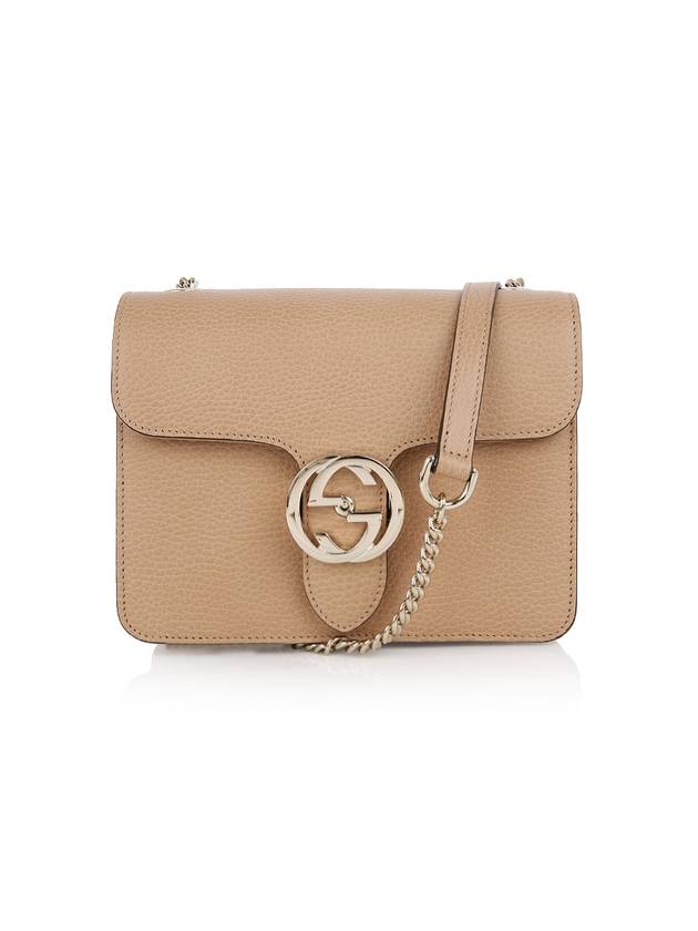 Interlocking GG Chain Small Cross Bag Beige - GUCCI - BALAAN 1