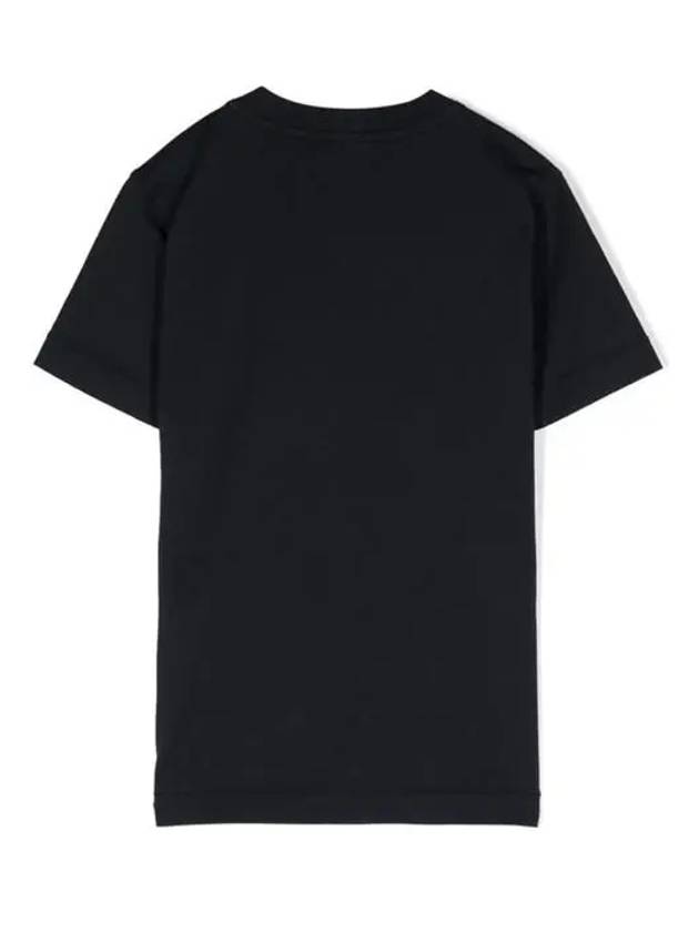 Kids 30/1 Cotton Jersey Short Sleeve T-Shirt Black - STONE ISLAND - BALAAN 3