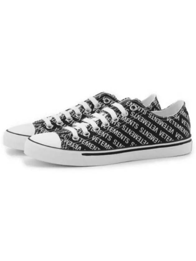 Monogram Patterning Low Top Sneakers White Black - VETEMENTS - BALAAN 2