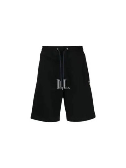 Zebra Logo Cotton Sweat Shorts Navy - PAUL SMITH - BALAAN 2