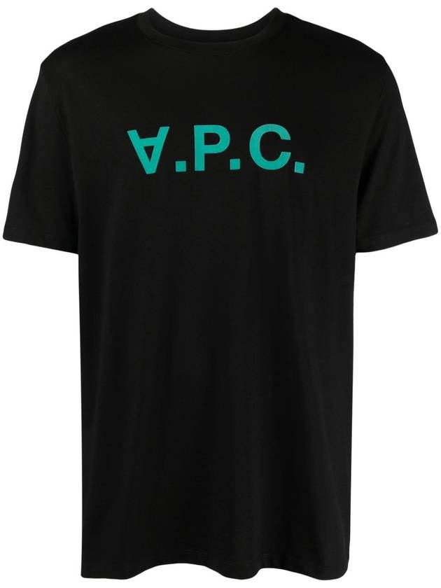 VPC Logo Organic Cotton Short Sleeve T-Shirt Black - A.P.C. - BALAAN 3