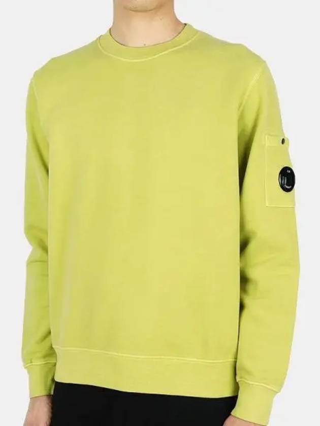 Cotton Lens Wappen Crew Neck Sweatshirt Yellow - CP COMPANY - BALAAN 2