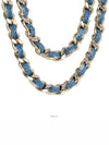 B17 Shoreline Denim Gold Chain Necklace CC Logo - CHANEL - BALAAN 9