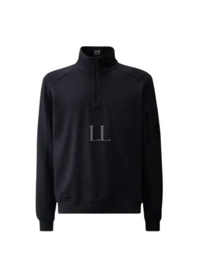 Light Fleece Half Zip-Up Sweatshirt Navy - CP COMPANY - BALAAN 2