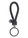 Intrecciato Leather Key Holder Grey - BOTTEGA VENETA - BALAAN 2