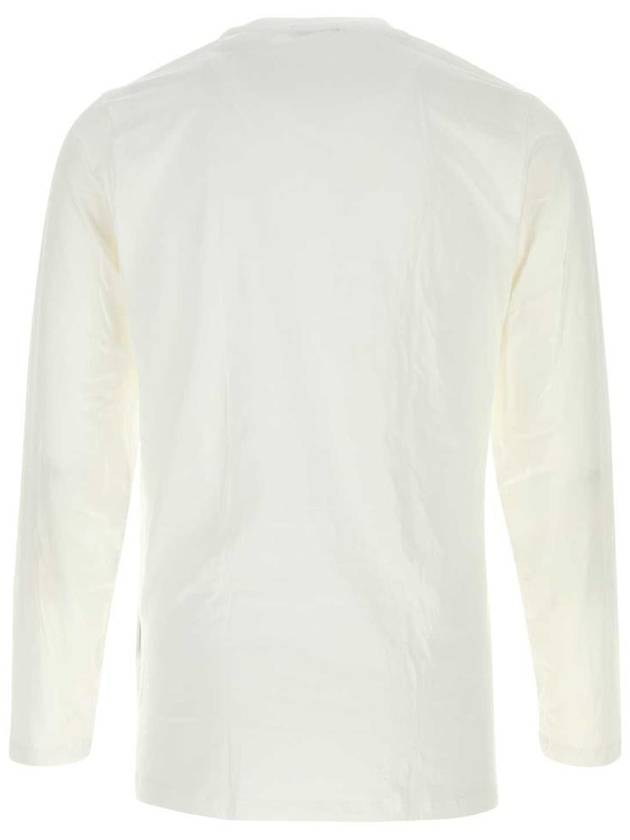 Crew Neck Cotton Modal Long Sleeve T-Shirt White - TOM FORD - BALAAN 3