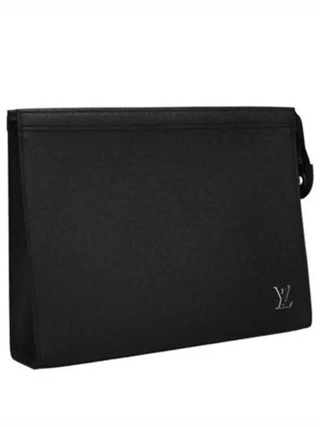 Pochette Voyage Taiga Leather Pouch Bag Black - LOUIS VUITTON - BALAAN 3