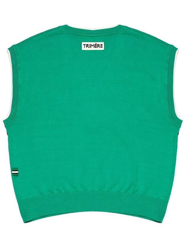 Spell point knit vest GREEN TMFVN20106 - TRIMERE - BALAAN 3