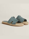 Antigua Espadrille Sandals Gris Antarctique - HERMES - BALAAN 2