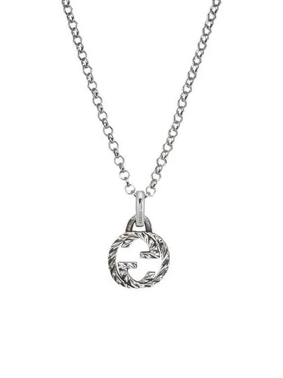 Interlocking G Pendant Necklace Silver - GUCCI - BALAAN 2