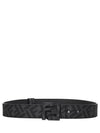 Square FF Leather Reversible Belt Grey - FENDI - BALAAN 3