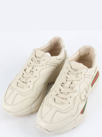 Rhyton strip logo sneakers 6 5 255 - GUCCI - BALAAN 1