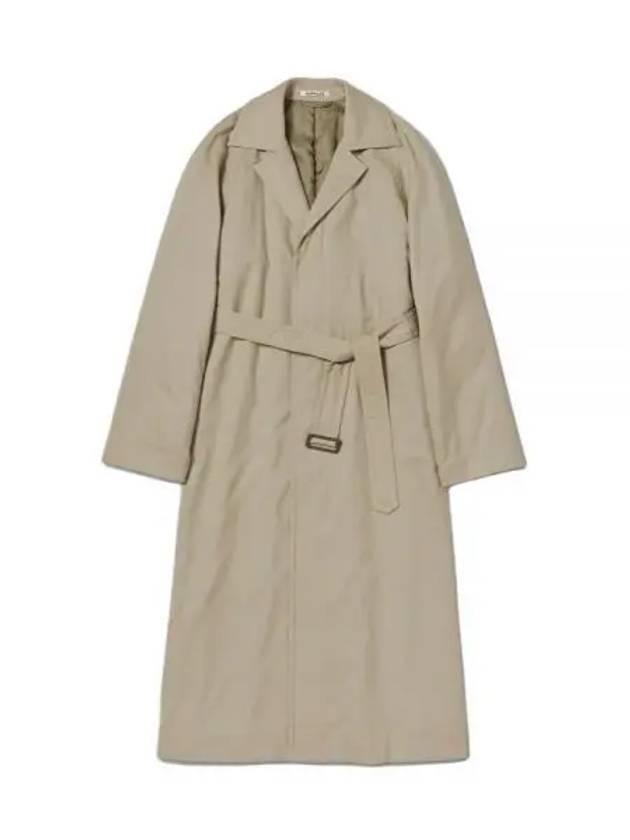 SUPER FINE TROPICAL WOOL CHESTERFIELD PADDED COAT A22AC03TW TOP IVORY BEIGE - AURALEE - BALAAN 1