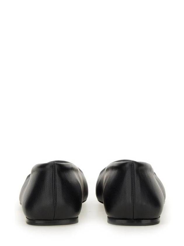 Bow Embossed Leather Ballerina Black - MARNI - BALAAN 4